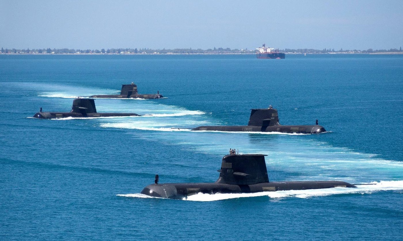 Four Collins Class in Cockburn Sound