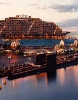 HMAS Otway and HMAS Ovens alongside in Darling Harbour